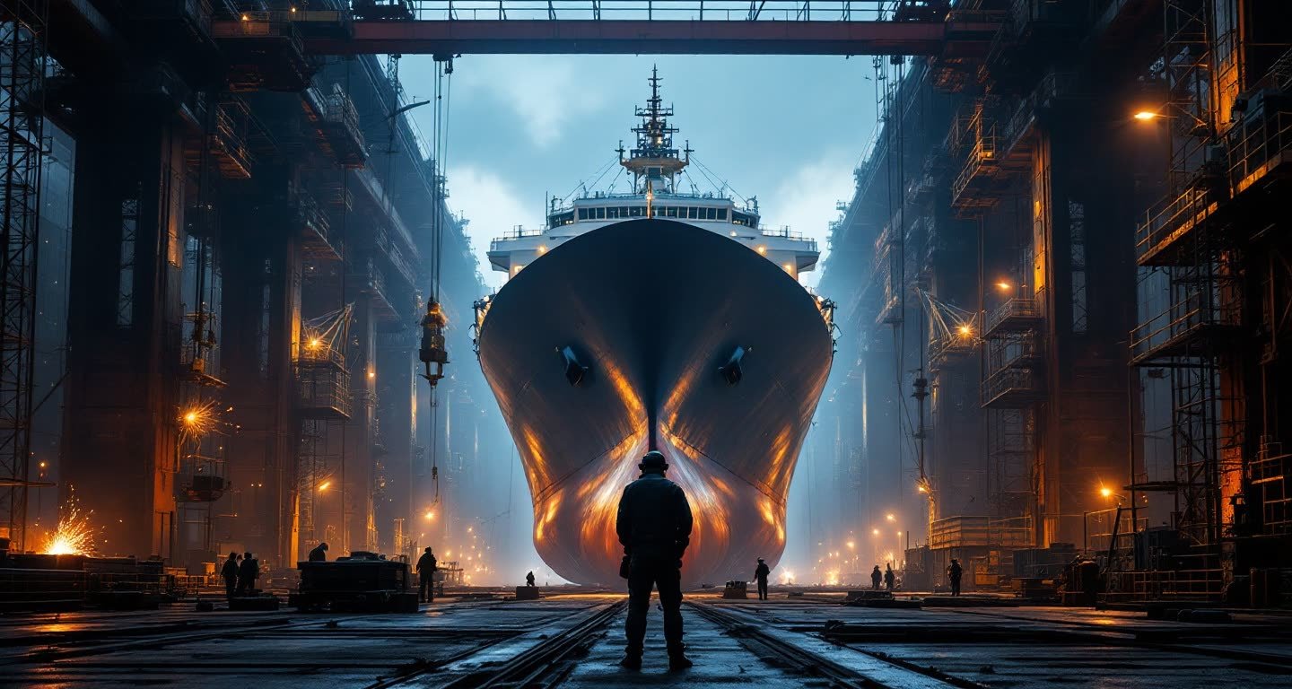 Vessel in shipyard dry dock under SEA ARK management supervision